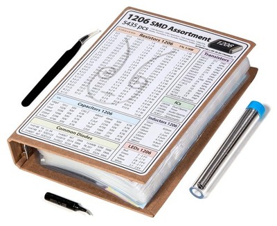 SMD 1206 Resistors, Capacitors, Transistors and Electronic Components Assortm...