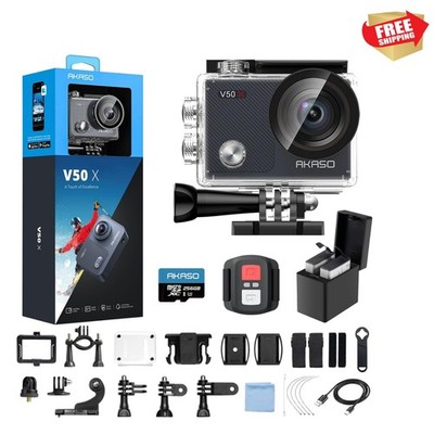 V50X Native 4K30fps WiFi Action Camera with EIS Touch Screen 4X Zoom 131 feet...
