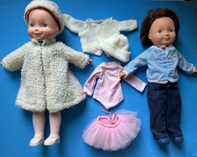 Vintage Fisher Price My Friend 16'' Mikey & Becky Dolls + Clothes Red Hair 1981