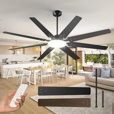 72 inch Ceiling Fans with Lights,Large Ceiling Fan with Light and Remote Cont...