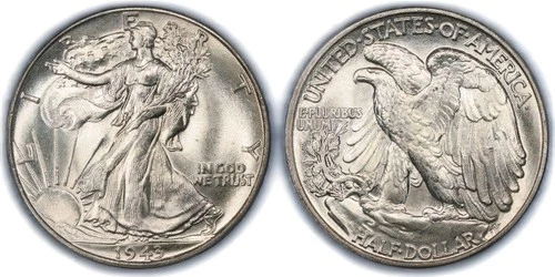 1943 Walking Liberty Half Dollar PCGS MS-67