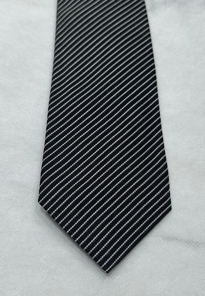 JOHN VARVATOS Italy black/white Striped 3” Wide - Image 4 of 4