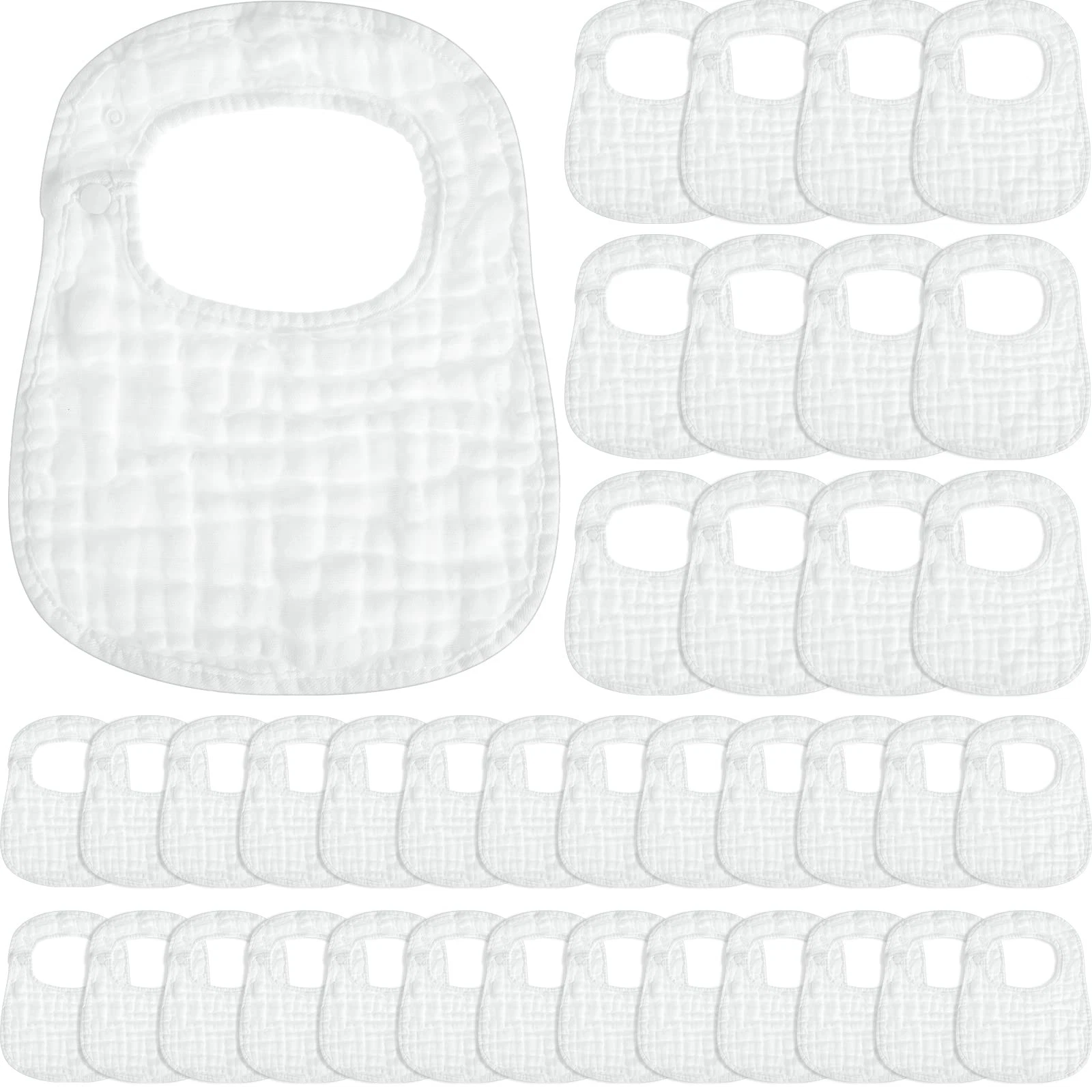 30 Pack White Muslin Baby Bibs for Boy Girl Adjustable 6 Layers Cotton Baby B...
Opens in a new wind