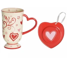 Temp-tations 2-pc Coffee Mug,18 oz Cup w/ Lid-it, Romance K89322