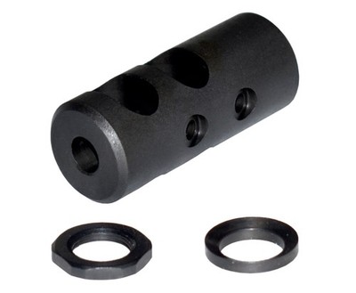 Compact Muzzle Brake Crush Washer CNC .308/7.62 5/8x24 Quality Steel Black