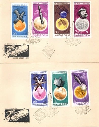 HUNGARY - 1965. FDC  - New Achievements in Space Research Mi: 2194-2200.