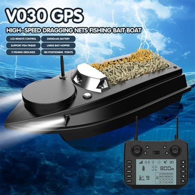 V030 RC Fishing Bait Boat 6.6LBS Loading Capacity GPS Boat W/Fish Finder Sonar
