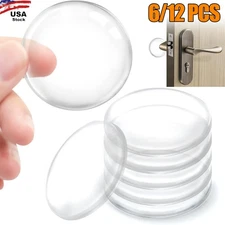6/12x Door Stoppers Wall Protector 2″ Strong Adhesive Door Knob Wall Protectors