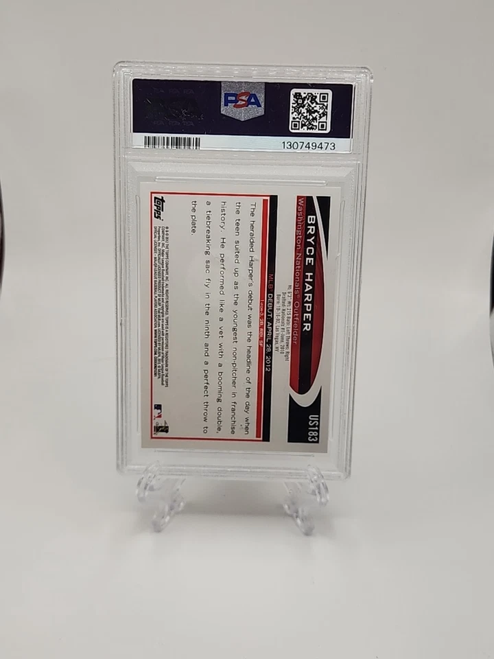 Serie Topps Update 2012 debut de novato Bryce Harper #US183 PSA 7 casi nuevo novato radiocontrol  Foto 2 de 2