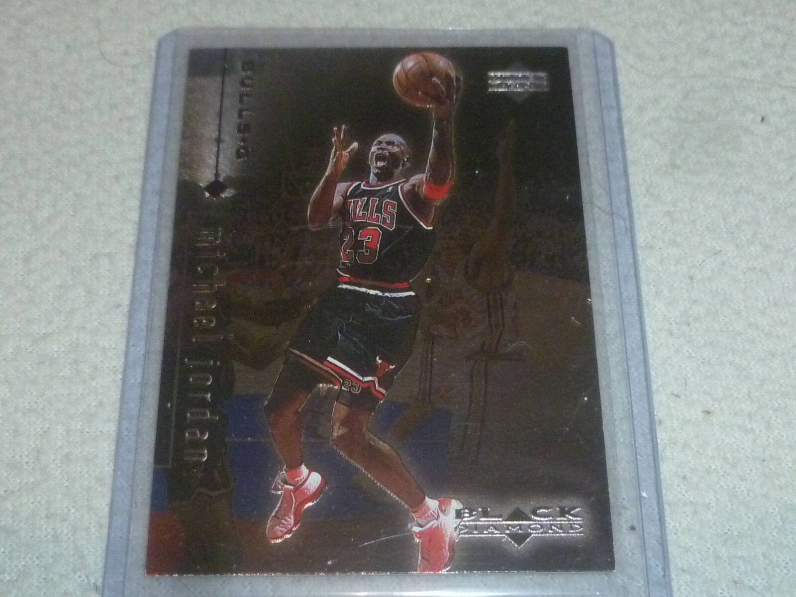 VINTAGE MICHAEL AIR JORDAN 1998 BULLS UD BLACK DIAMOND SAMPLE PROMO CARD 23 NBA
