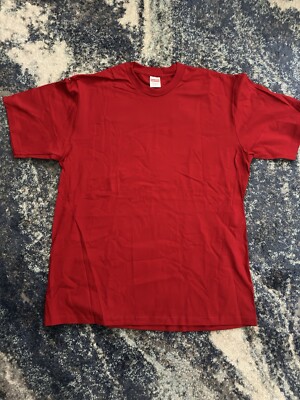 Supreme NY Red Blank T Shirt Size L RN#101837 Streetwear 22.5x32