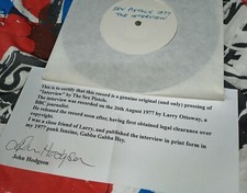 SEX PISTOLS 'SPOTS' Interview 7" VINYL Inc Proof Sheet Sid Vicious JOHNNY ROTTEN