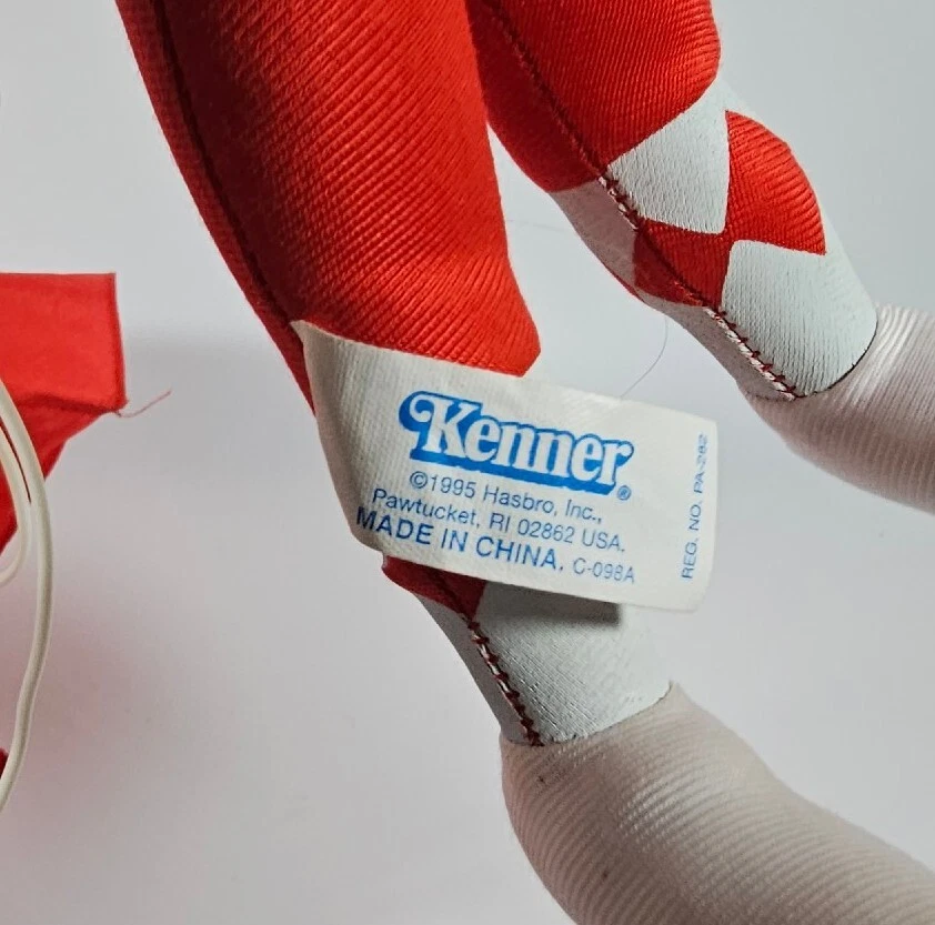 Power Ranger rojo 1995 con figura de tela de paracaídas de Kenner  Foto 3 de 4