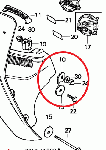Genuine Honda C90 90 Square Headlight Leg Shield Setting Plate # 64302-GB4-000 - Picture 2 of 4