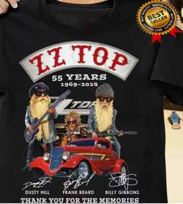 ZZ Top 55 Years 1969 2024 Thank You For The Memories T-Shirt