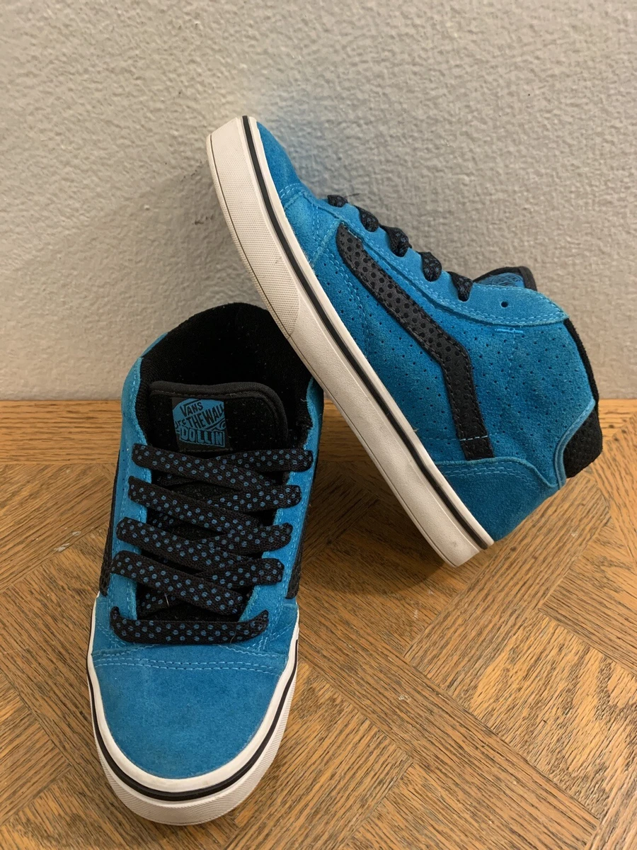 kæde undersøgelse Flad VANS Dollin No Skool 2 Mid Polka Dot skate SK8 SUEDE Blue Women's Sz 7 |  eBay