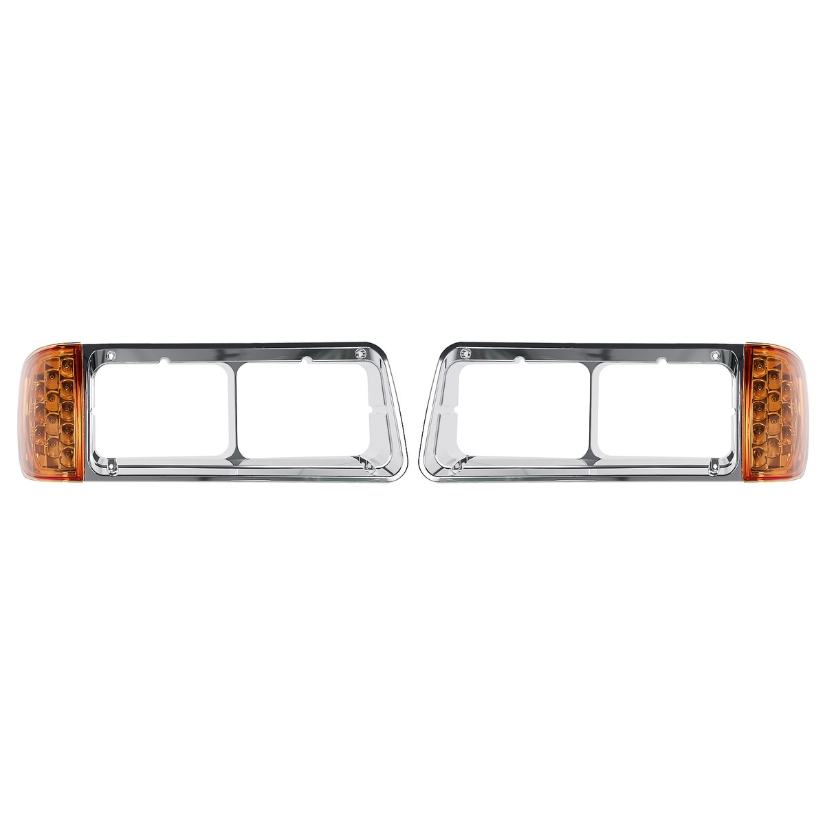 6*2様 【ビンテージライト】H31.5×W8.5（本体）17（床板）×D24 Fit For Freightliner FLD120 Headlight Bezel w/ LED Turn Signal