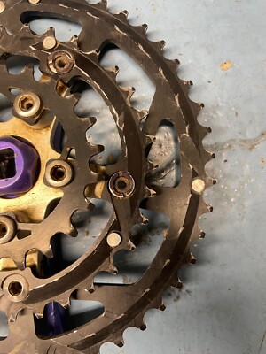 Cook Bros Racing MTB crankset 5-bolt 175mm length 110/58 bcd Blue