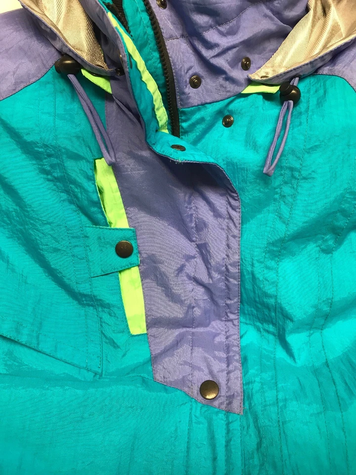 Chaqueta de esquí Roffe Challenge azul púrpura años 90 de colección para mujer talla grande Foto 4 de 4