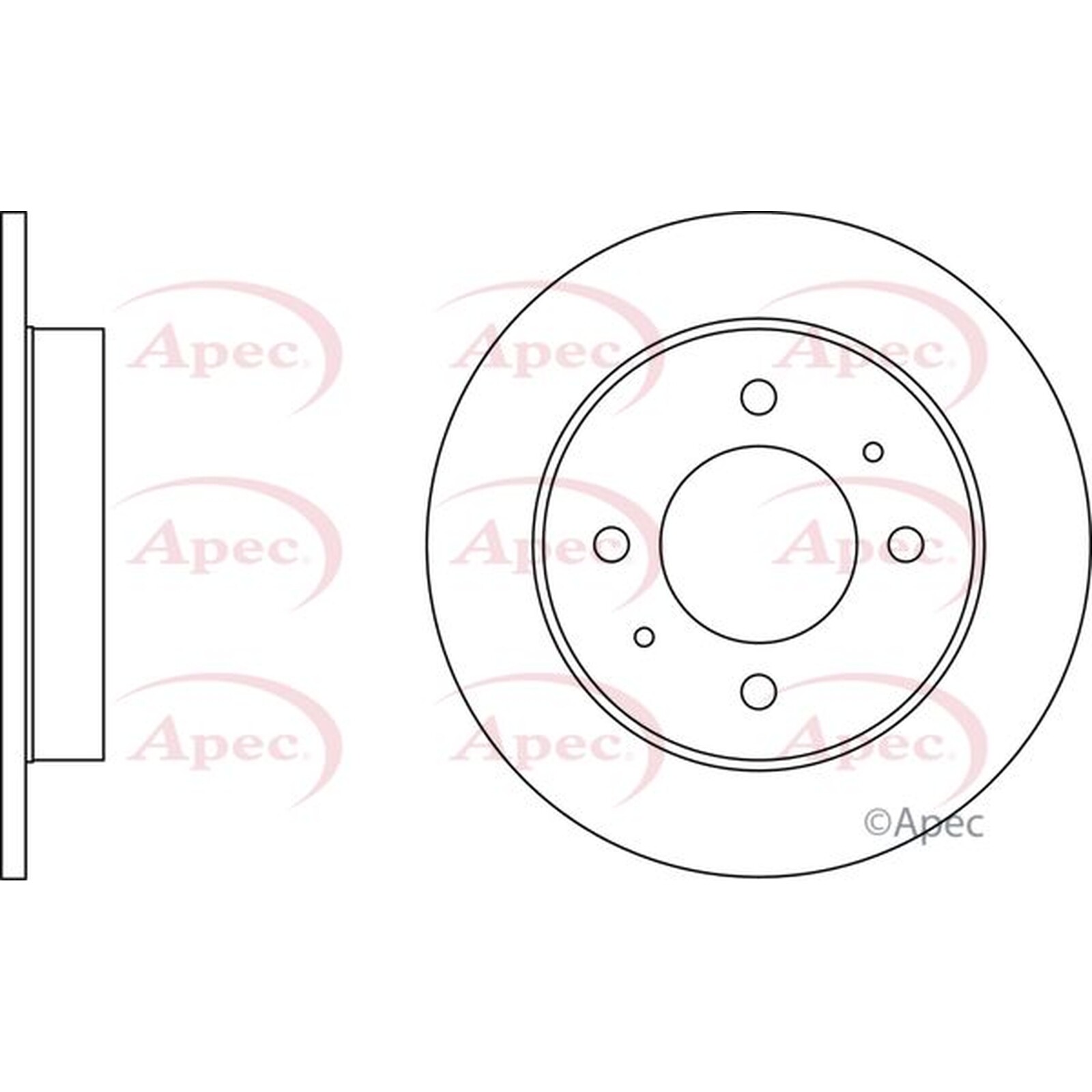 Apec Rear Brake Disc (DSK346) - OE High Quality Precision Engineered Part