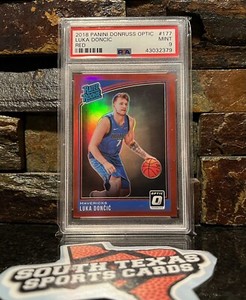 2018-19 Donruss Optic Luka Doncic Red Prizm /99 #177 PSA 9 Rookie RC POP 26 SP