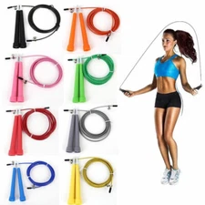 Lot of 2 Steel Wire Speed Jump Rope Adjustable Crossfit Exercise NEW! USA Seller