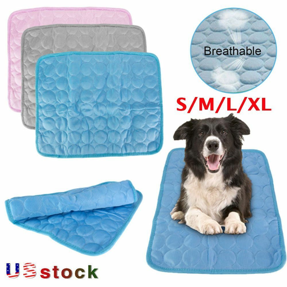 S-XL Pet Cooling Gel Mat Pad Large Comfortable Cushion Bed for Dog Cat Puppy US