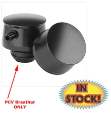 Billet Specialties BLK21120 - Plain Round PCV Breather w/1-1/4" Hole - Black