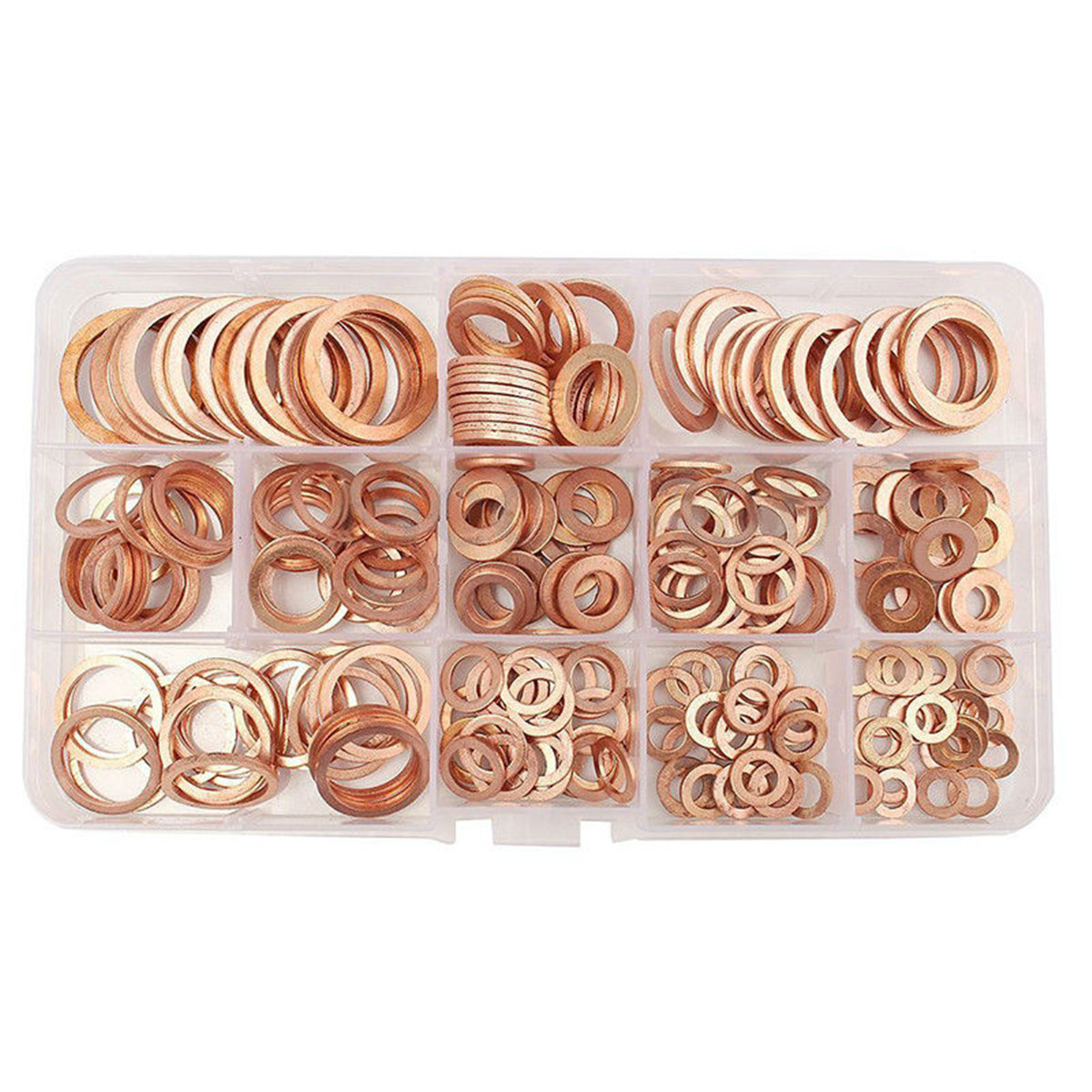 Vehicle Brake Line Banjo Bolt Copper Crush Washers W/Case 280Pcs For Car Truck