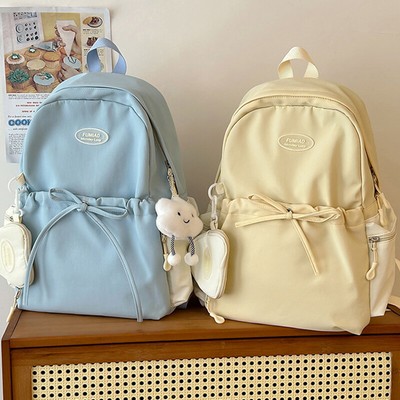 Fashion High Capacity Waterproof Nylon College Backpack Girls Laptop School  W D