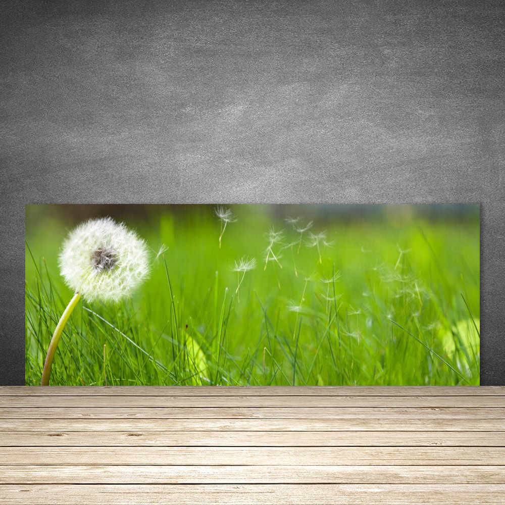Crédence en verre de cuisine floral 125x50 cm pour sublimer votre plan de travail nature