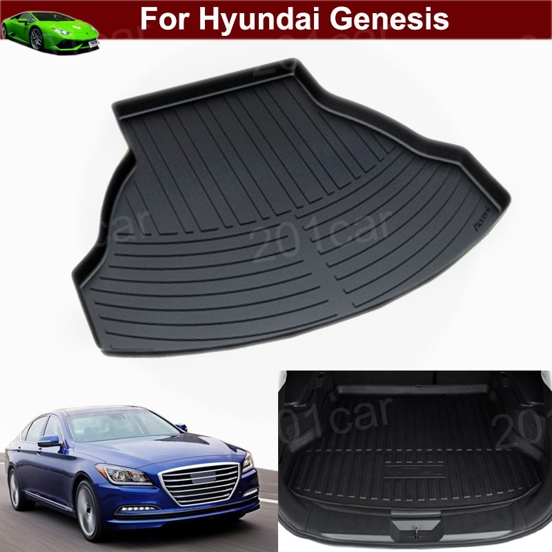 1 Leather Car Mat Trunk Cargo Liner Cargo Mat Tray for Hyundai Genesis