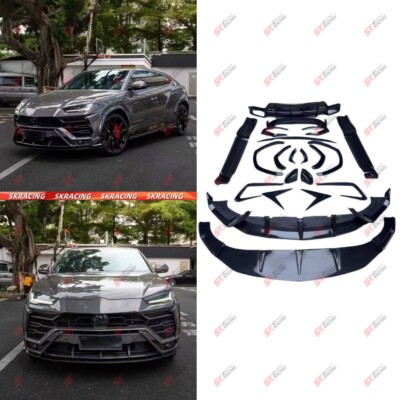 Carbon Fiber Front Rear Lip Spoiler Wing Side Skirts For Lamborghini URUS 18-22
