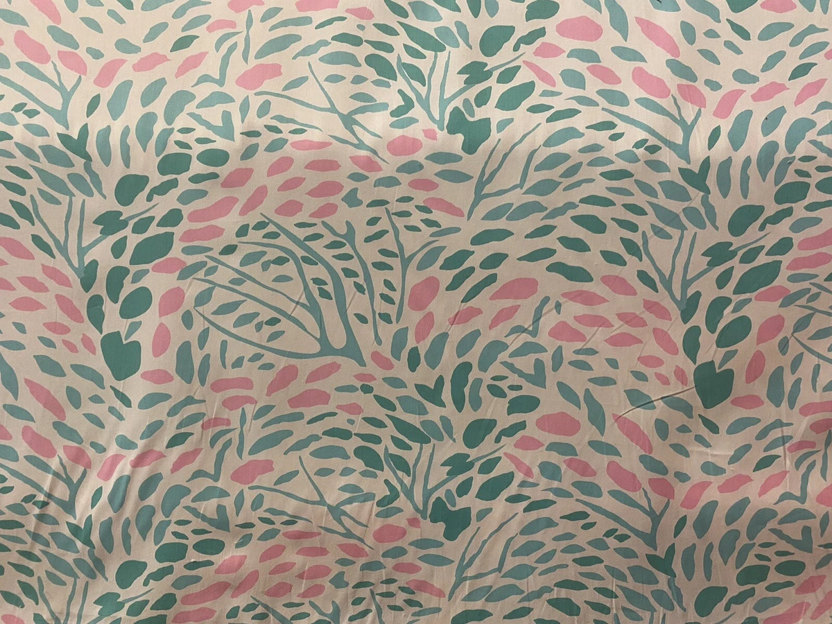 Annie Selke Home Fabrics Aqua and Pink Vine Drapery/Light Upholstery | eBay