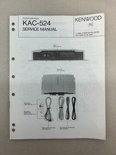 Kenwood KAC-524 Original Service Manual Free Shipping
