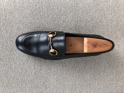 Gucci Brixton Horsebit Collapsible-Heel Leather Loafers Men Size 6