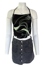 Womens Boho Halter Neck Crop Top Summer Beach Holiday - CRTOP94