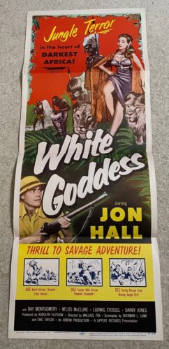 WHITE GODDESS (1953) ORIGINAL MOVIE POSTER INSERT 14X36 - Picture 1 of 4