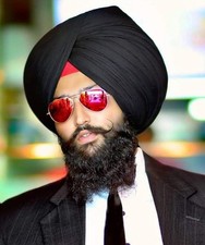 Sikh Turban Best Quality Black Color Pure Cotton Full Voile 6.5 Meter Punjabi