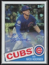 2020 TOPPS NICO HOERNER 1985 CHROME SILVER PACK PROMOTION AUTO 164/299 RC