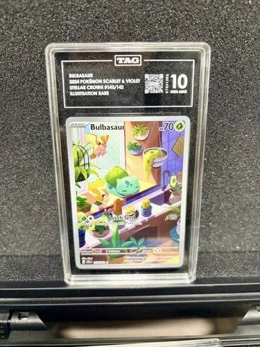Pokémon TCG Bulbasaur Stellar Crown SIR 143/142 TAG 10 Gem Mint