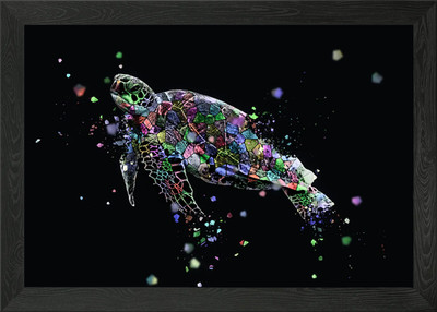 la mosaique de la tortue Framed Wall Art Poster Canvas Print Picture