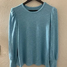 a.n.a Teal Long Sleeve Women's Tunic