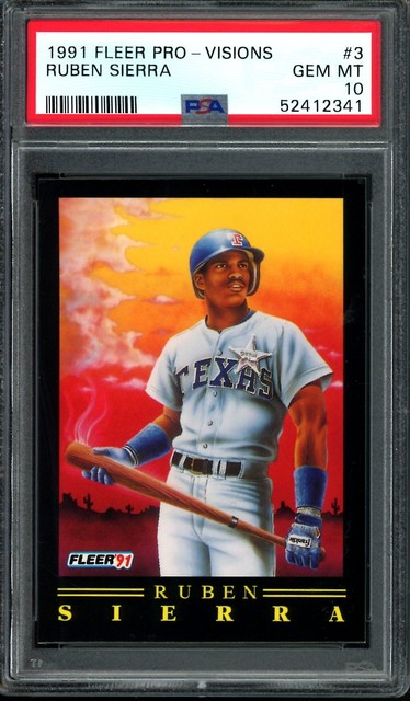 1991 Fleer Pro-Vision #3 Ruben Sierra PSA 10 Rangers