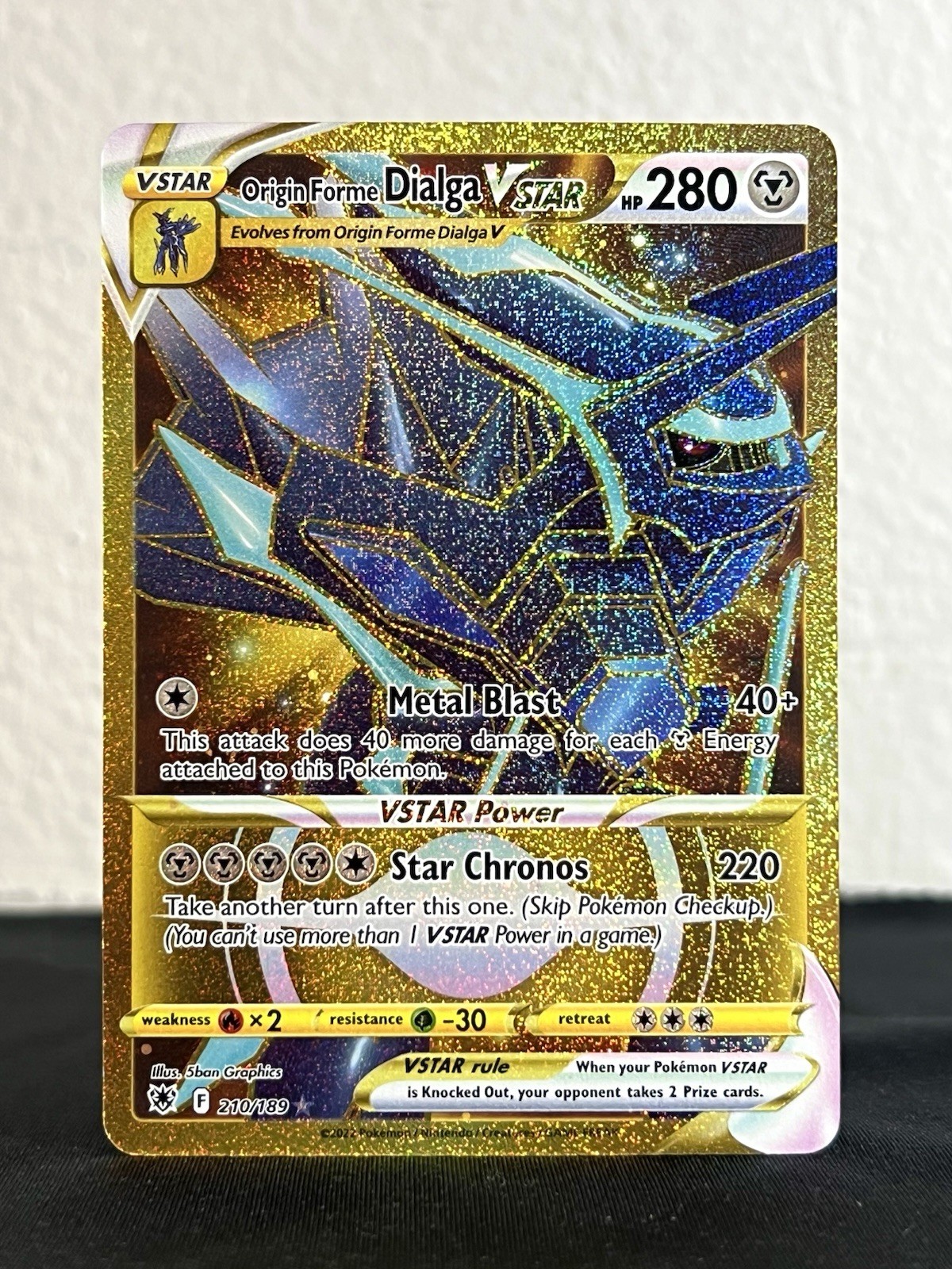 Origin Forme Dialga VSTAR 210/189 Secret Gold Astral Radiance Holo NM