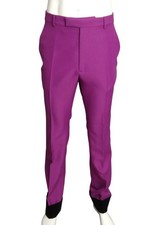 GUCCI- NWT 2022 Purple Wool & Velvet Trousers, Waist 34