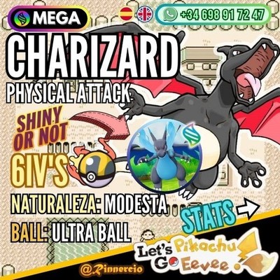 Pokemon Let's Go Pikachu & Eevee ''Shiny or not'' 6IV Competitive Physical Char...