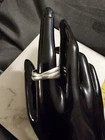 Three Band Sterling Silver Ring 3mm tri Band Interlocking 925 Size 10.5 infinity