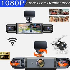 360 Degree View 4 Channel Dash Cam Front and Rear Inside Left Right, Dash Camera