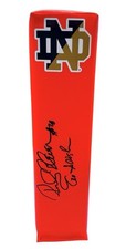 ND Notre Dame ROCKY BLEIER Signed Auto GO IRISH Football End Zone Pylon JSA COA